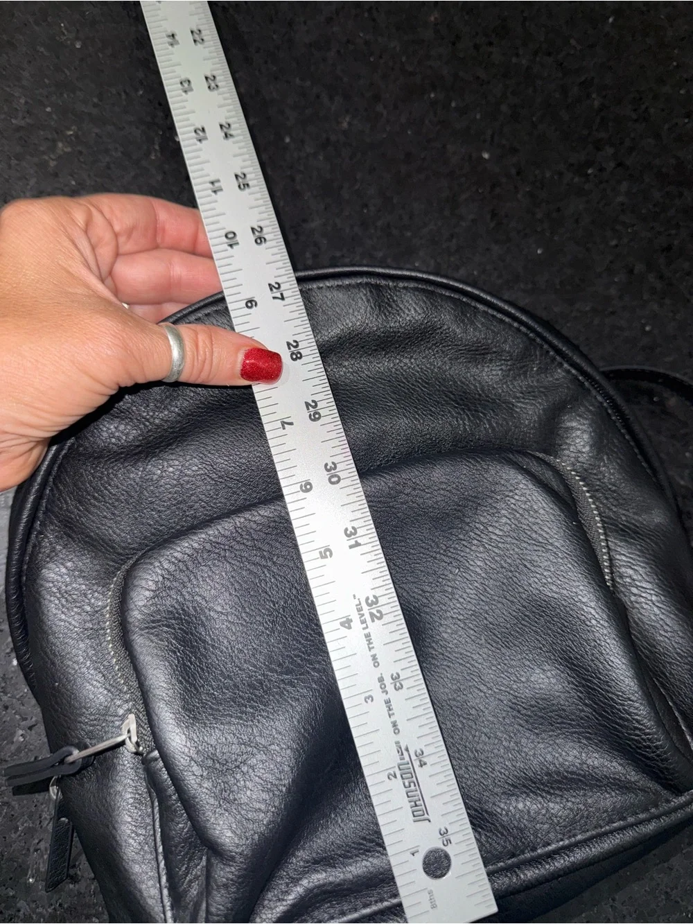 UEC Universal Thread BLACK Faux Leather Mini Backpack